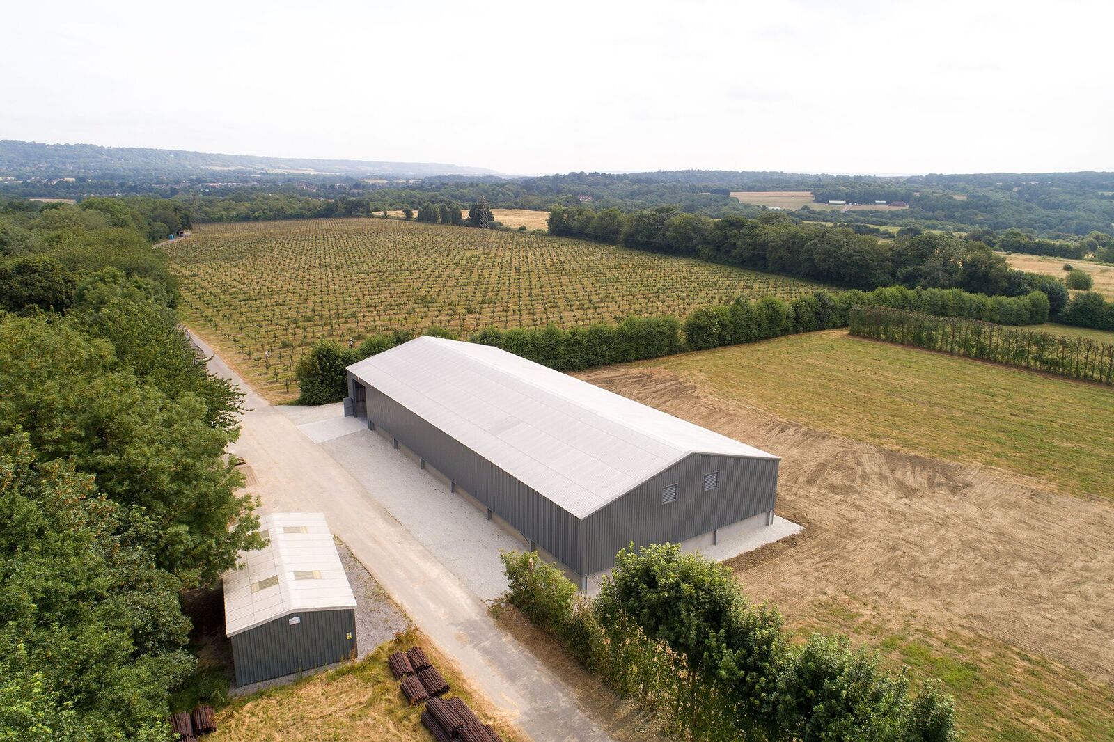 Robert Mitchell Farms - Bin Barn Aerial Photo
